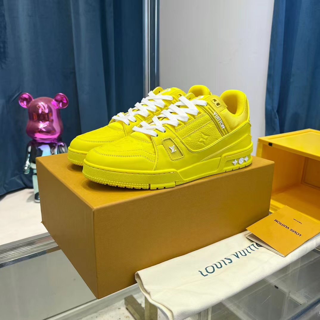 Louis Vuitton Trainer Yellow Embossed Monogram,Louis Vuitton&Bapesta : Sneakers Online - Buy Sneakers for Men & Women, Sneakers Online - Buy Sneakers for Men & Women