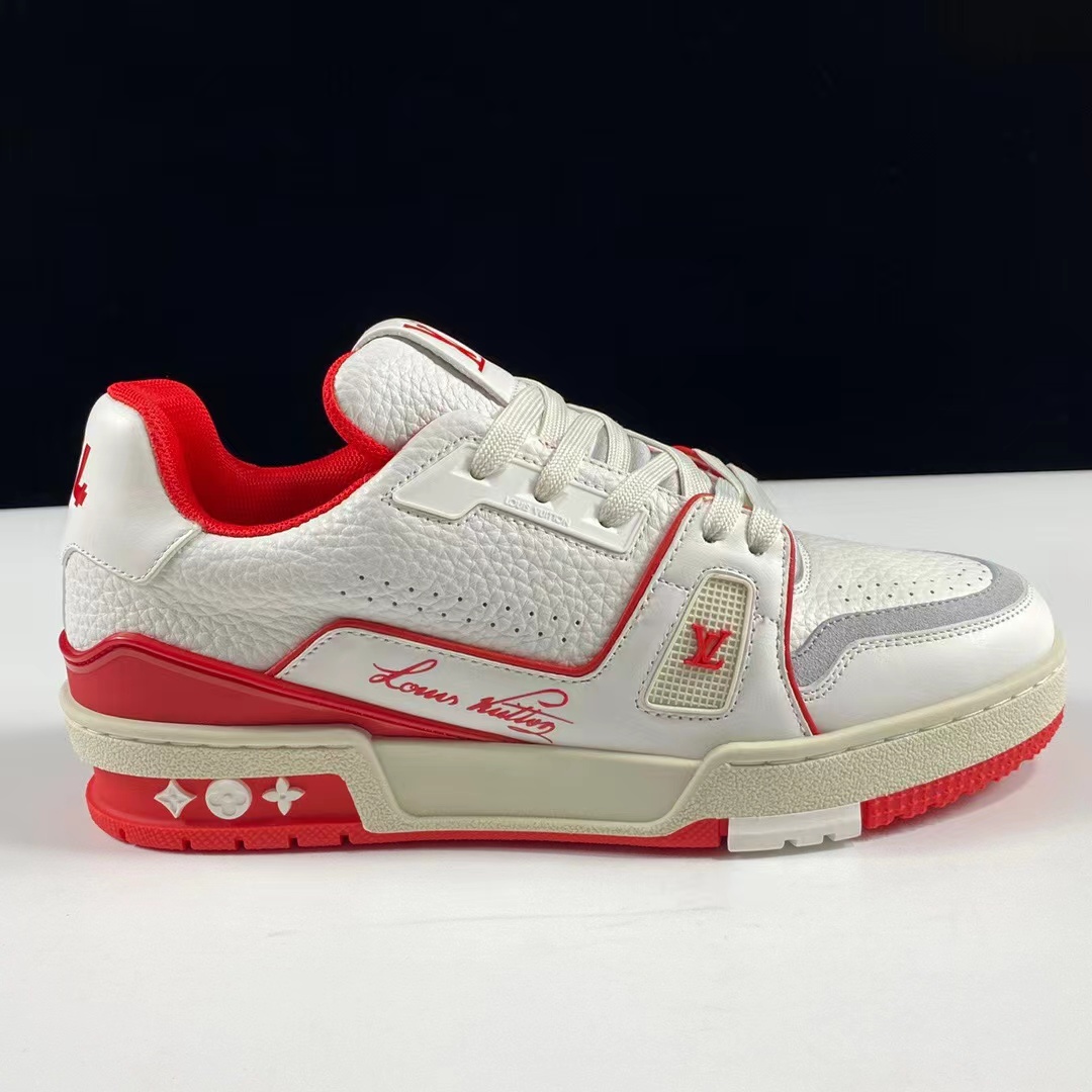 Louis Vuitton Trainer #54 Signature White Red,Louis Vuitton&Bapesta : Sneakers Online - Buy Sneakers for Men & Women, Sneakers Online - Buy Sneakers for Men & Women