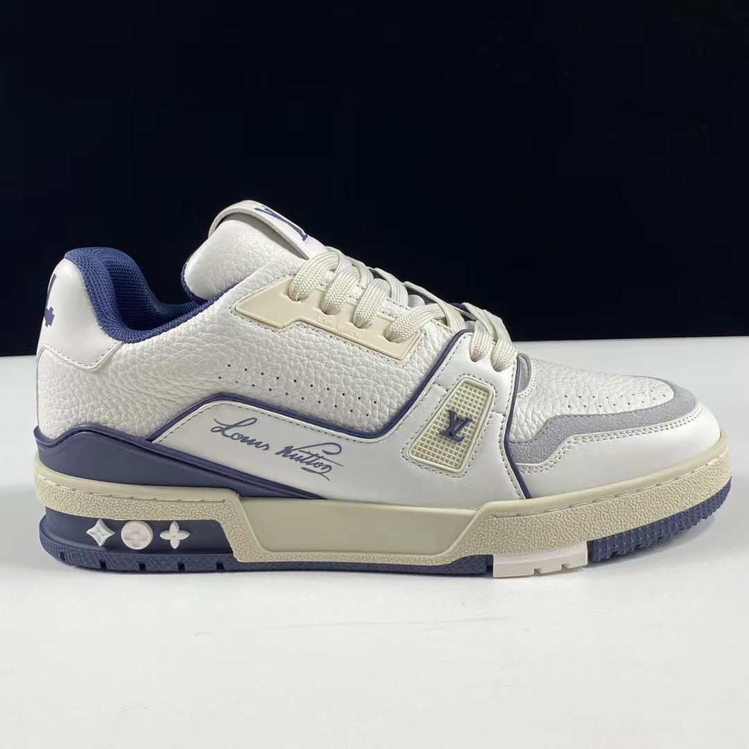 Louis Vuitton Trainer #54 Signature White Blue,Louis Vuitton&Bapesta : Sneakers Online - Buy Sneakers for Men & Women, Sneakers Online - Buy Sneakers for Men & Women