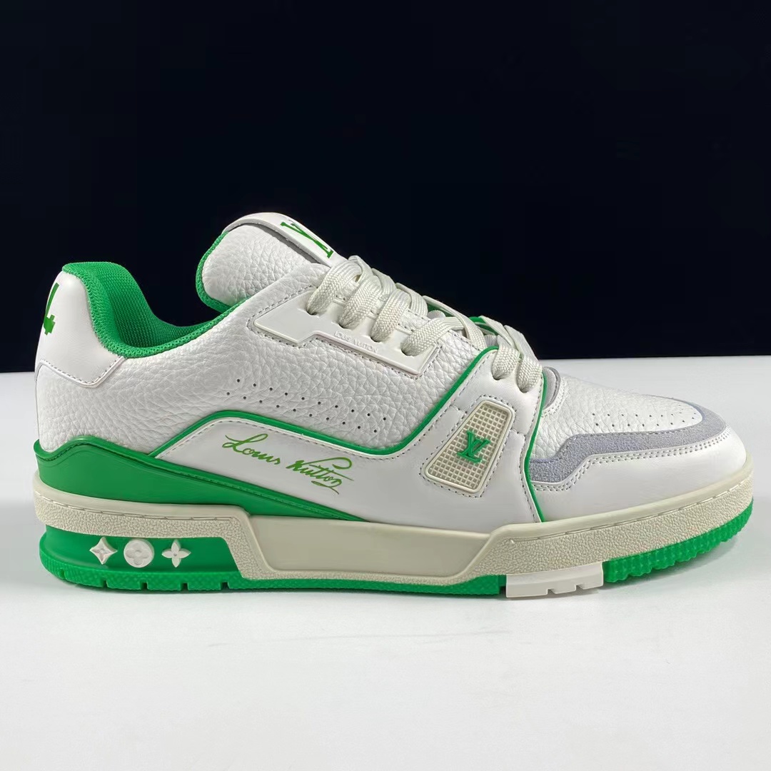 Louis Vuitton Trainer #54 Signature White Green,Louis Vuitton : Sneakers Online - Buy Sneakers for Men & Women, Sneakers Online - Buy Sneakers for Men & Women