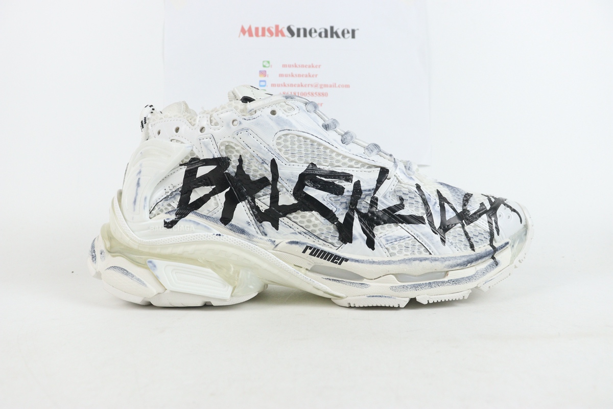 Balenciaga Runner GRAFFITI SNEAKER IN WHITE