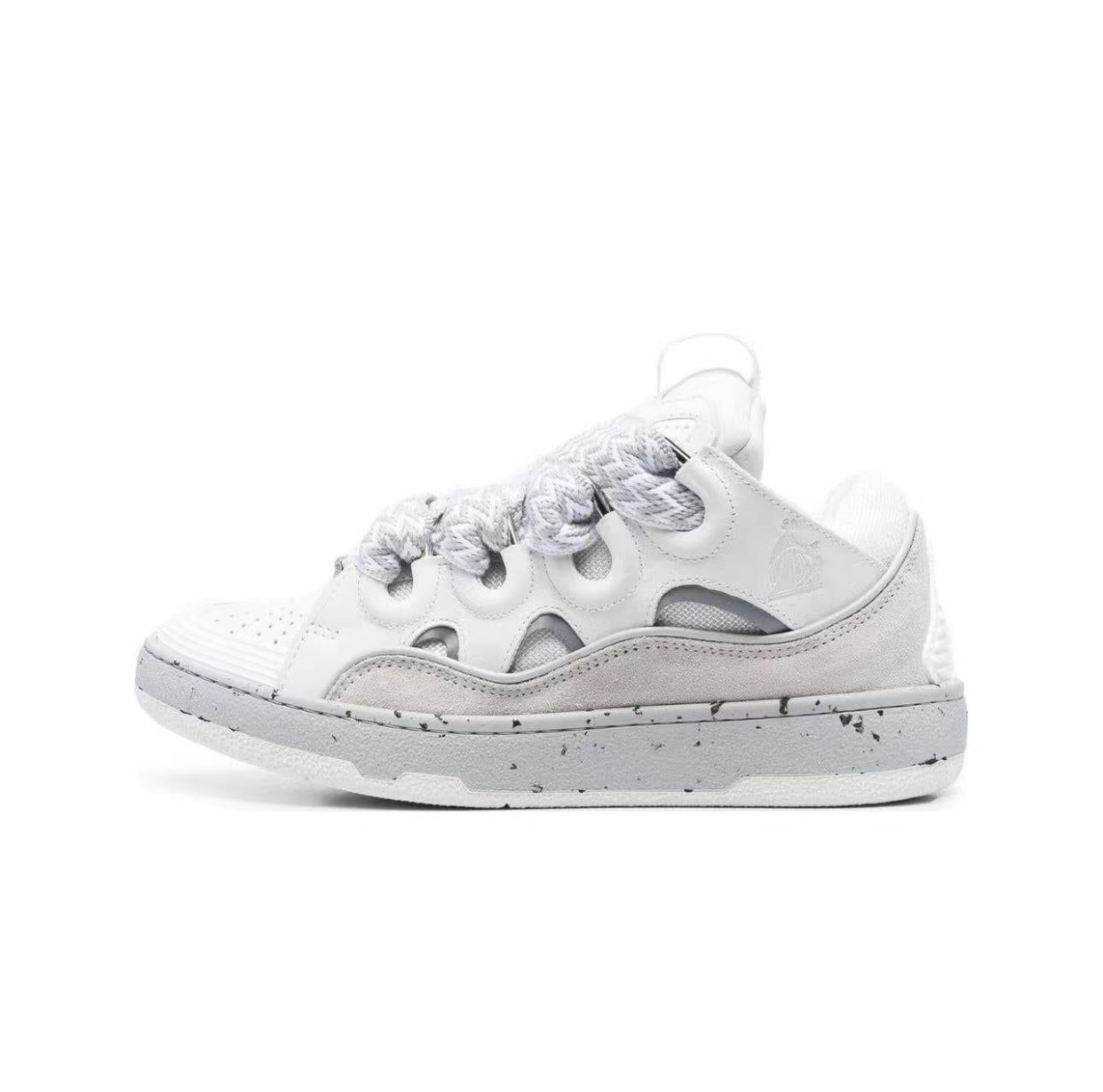 Lanvin curb sneaker gray white