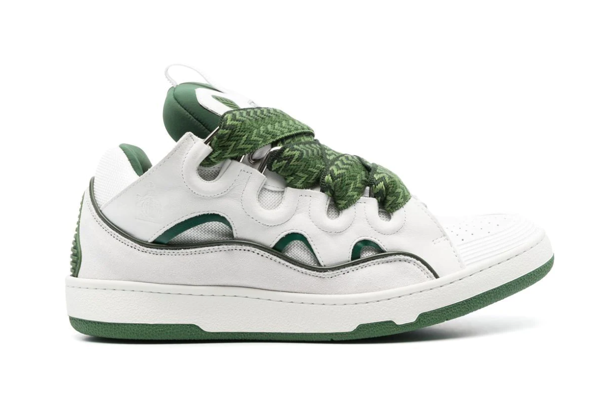 Lanvin curb sneaker Green& white