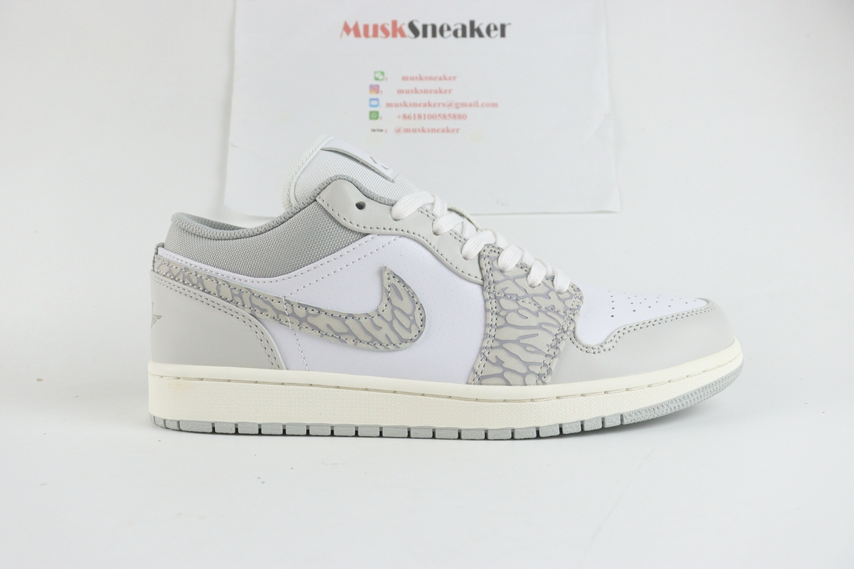 Air Jordan 1 Low PRM Smoke Grey Elephant