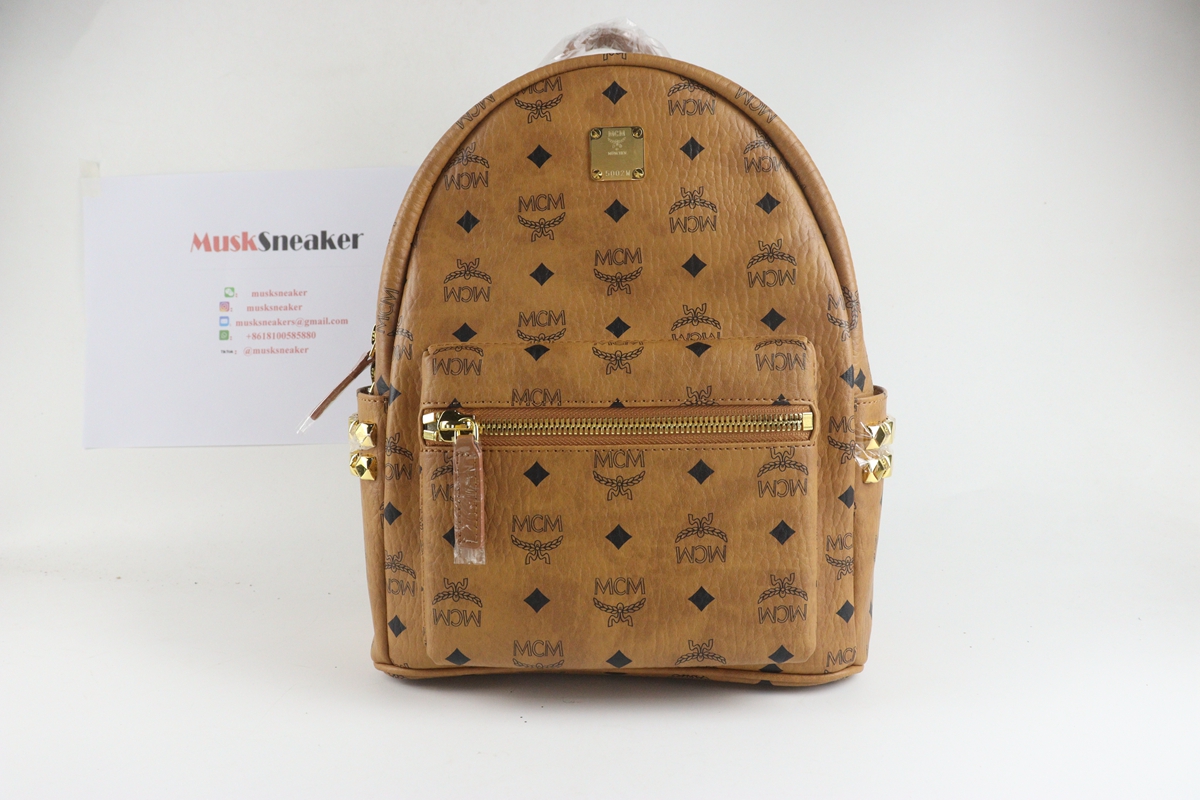 MCM Stark Side Studs Backpack in Visetos