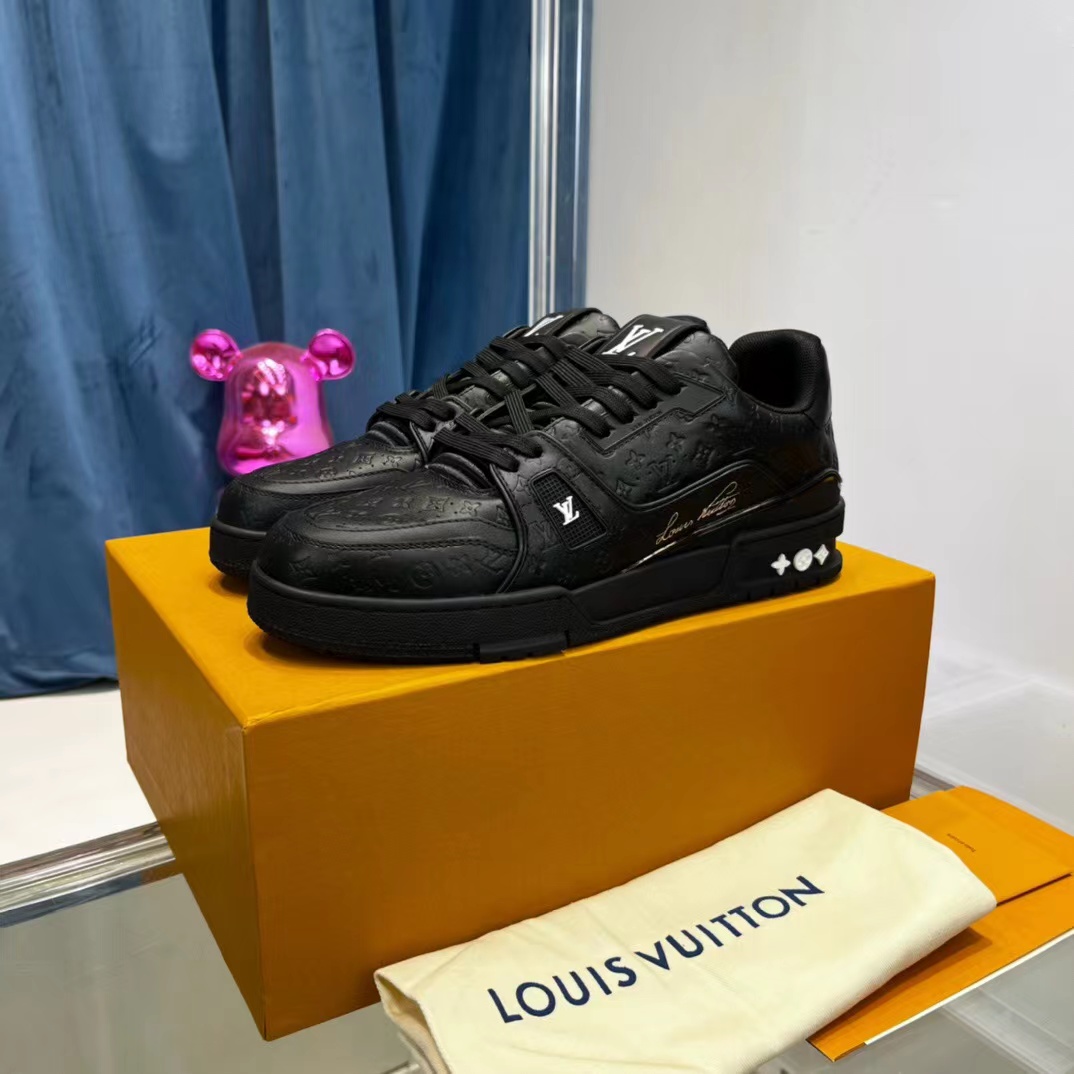 Louis Vuitton Trainer #54 Signature Black,Louis Vuitton&Bapesta : Sneakers Online - Buy Sneakers for Men & Women, Sneakers Online - Buy Sneakers for Men & Women