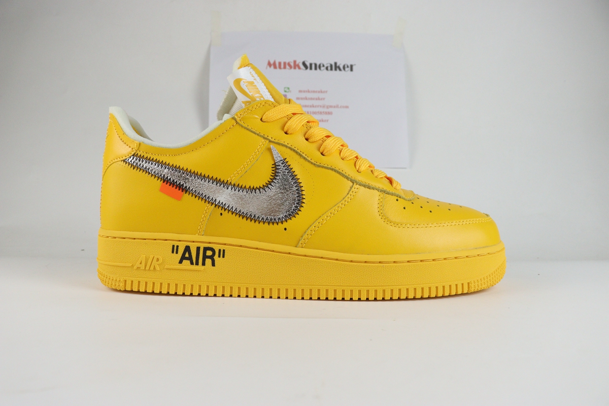 Nike Air Force 1 Low OFF-WHITE University Gold Metallic Silver DD1876-700