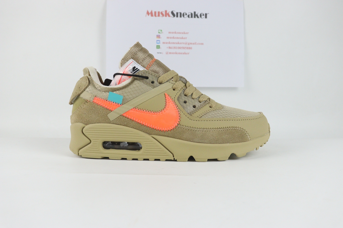 Nike Air Max 90 OFF-WHITE Desert Ore AA7293-200,Specials : Sneakers Online - Buy Sneakers for Men & Women, Sneakers Online - Buy Sneakers for Men & Women