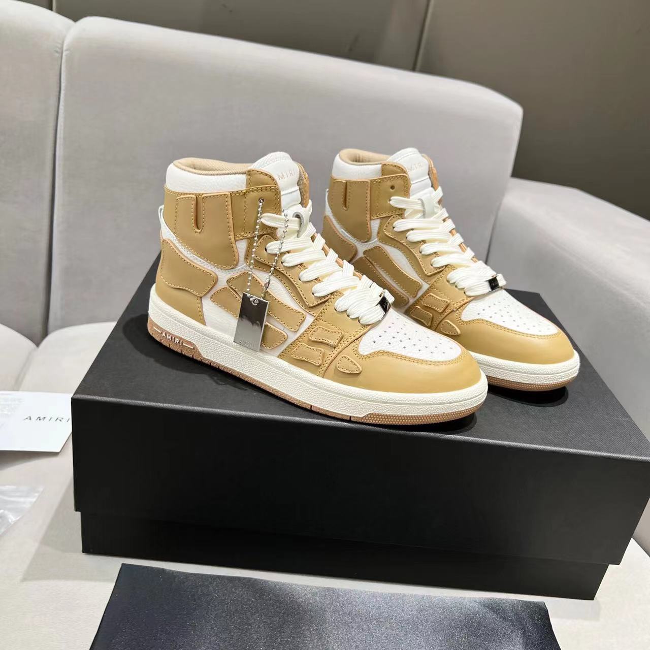 AMIRI Skel Top High Brown White,Other : Sneakers Online - Buy Sneakers for Men & Women, Sneakers Online - Buy Sneakers for Men & Women