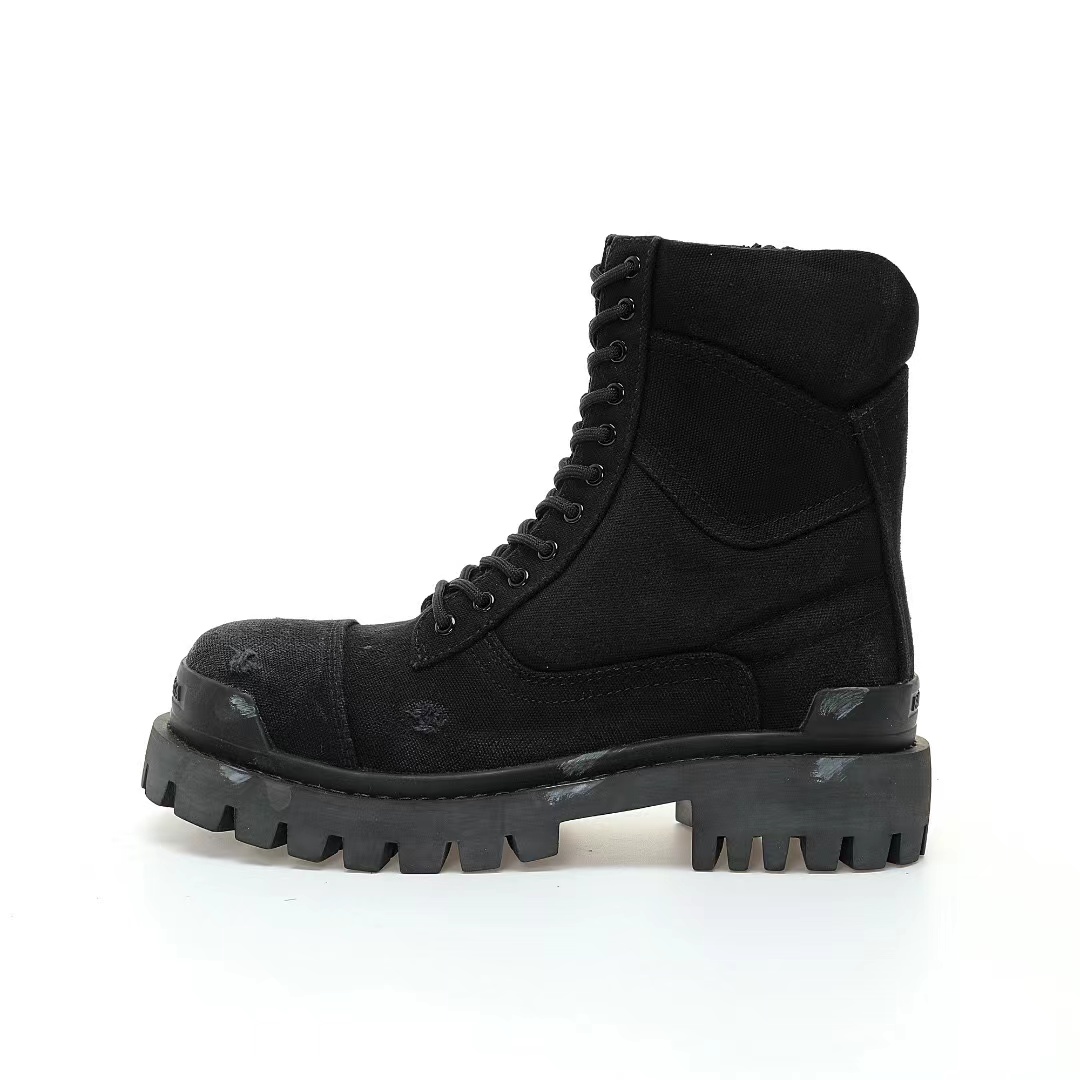 Balenciaga Combat Strike Boots in Black