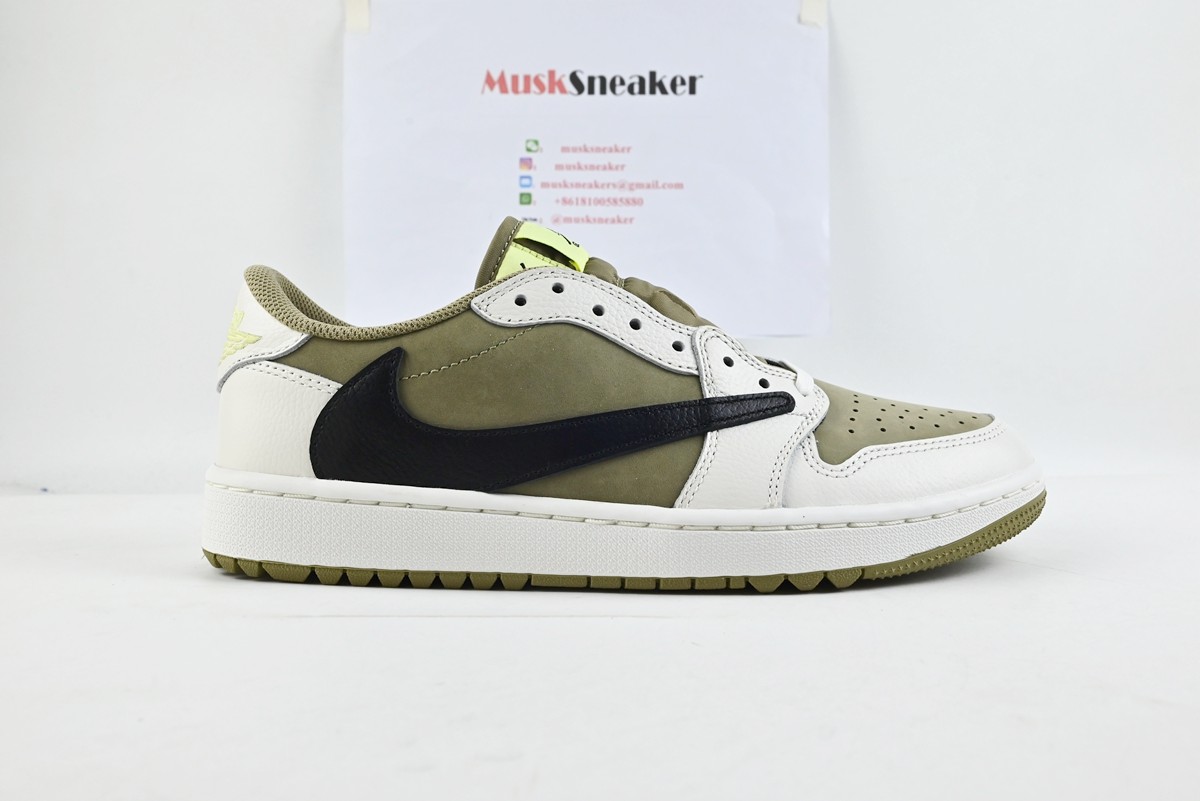 Air Jordan 1 Retro Low Golf Travis Scott Neutral Olive