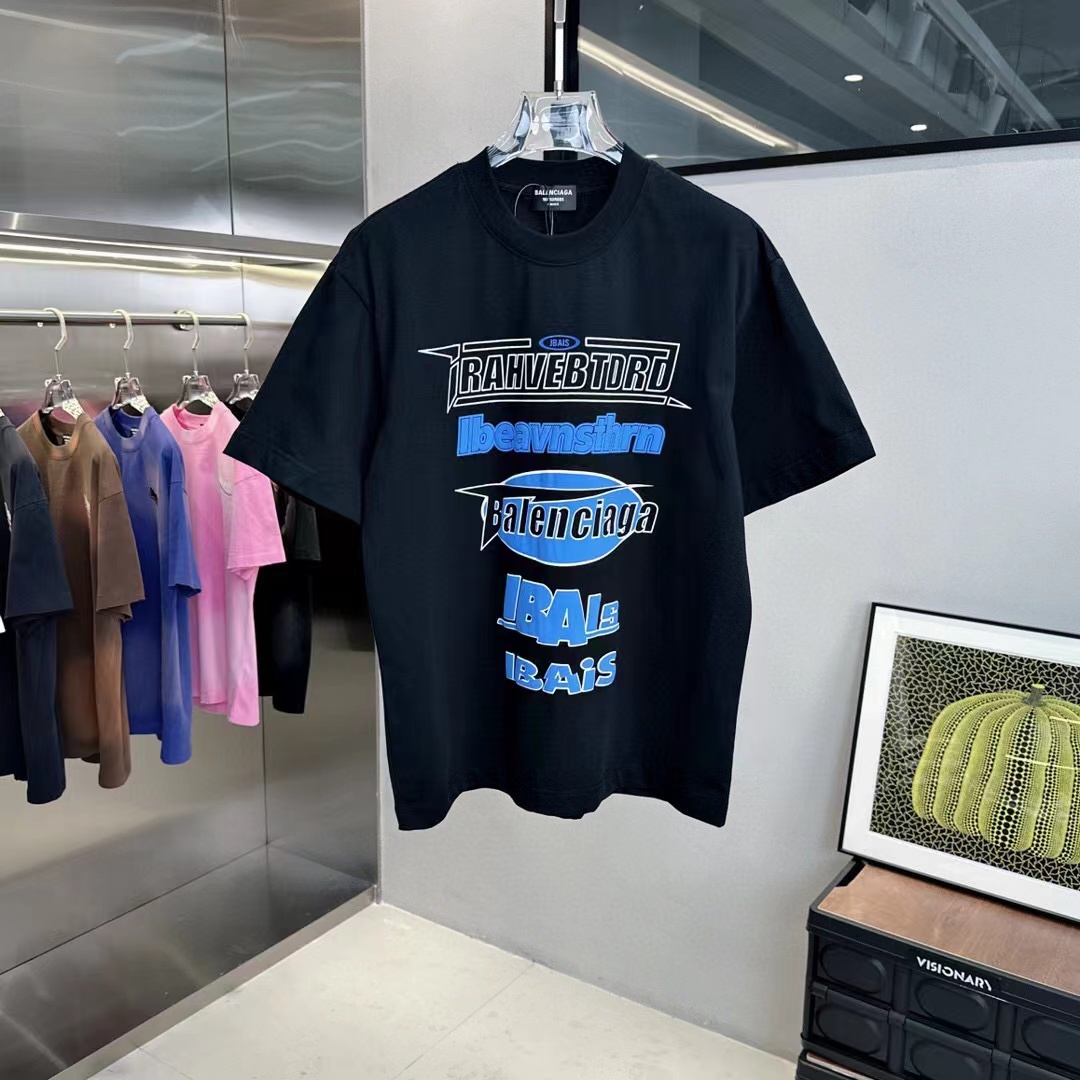 Balenciaga T-shirt Black Blue