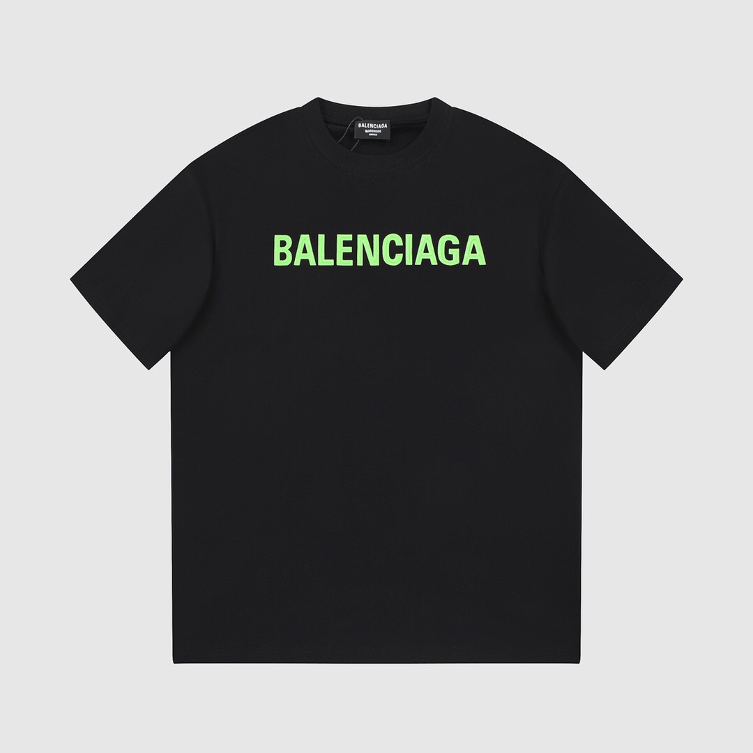 Balenciaga T-shirt Black Green-Letter,Bags&Apparel : Sneakers Online - Buy Sneakers for Men & Women, Sneakers Online - Buy Sneakers for Men & Women