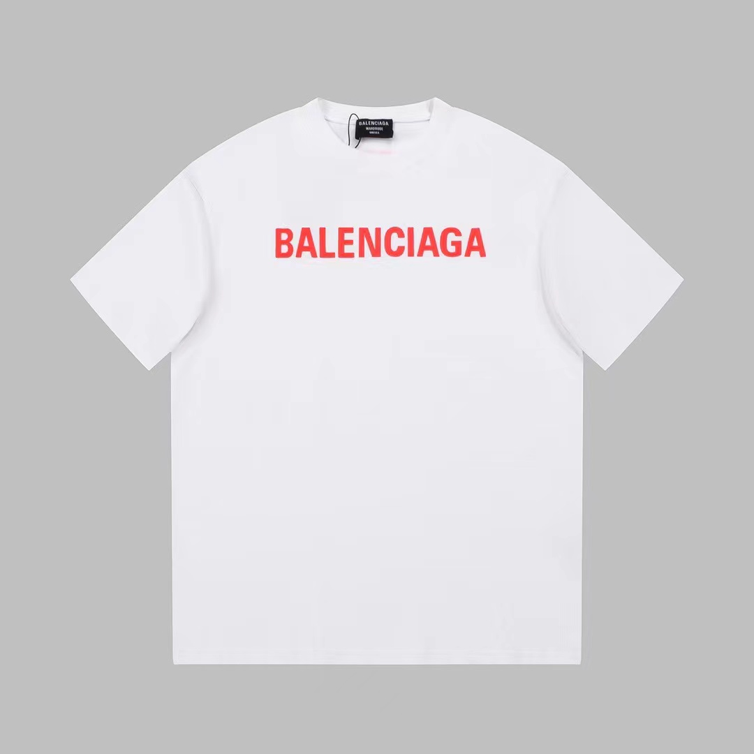 Balenciaga T-shirt White Red-Letter,Bags&Apparel : Sneakers Online - Buy Sneakers for Men & Women, Sneakers Online - Buy Sneakers for Men & Women