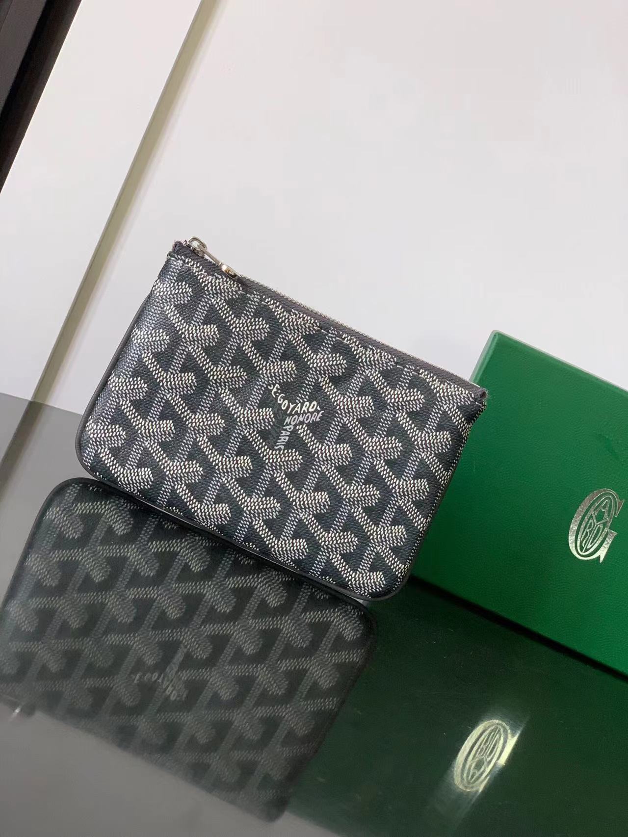 Goyard Sénat Mini Pouch Gray