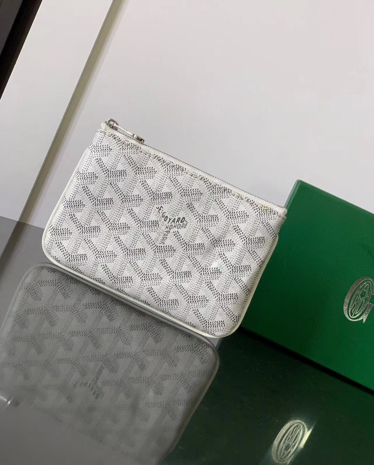 Goyard Sénat Mini Pouch White