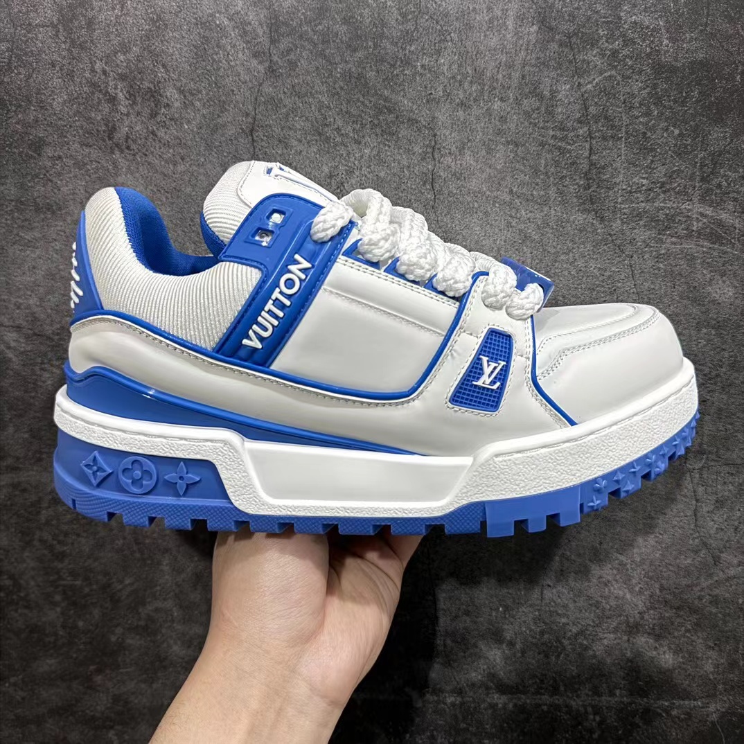 Louis Vuitton Trainer Maxi WHITE-BLUE,Louis Vuitton&Bapesta : Sneakers Online - Buy Sneakers for Men & Women, Sneakers Online - Buy Sneakers for Men & Women