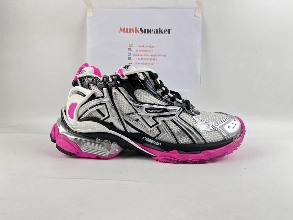 Balenciaga Runner Black Silver-Pink