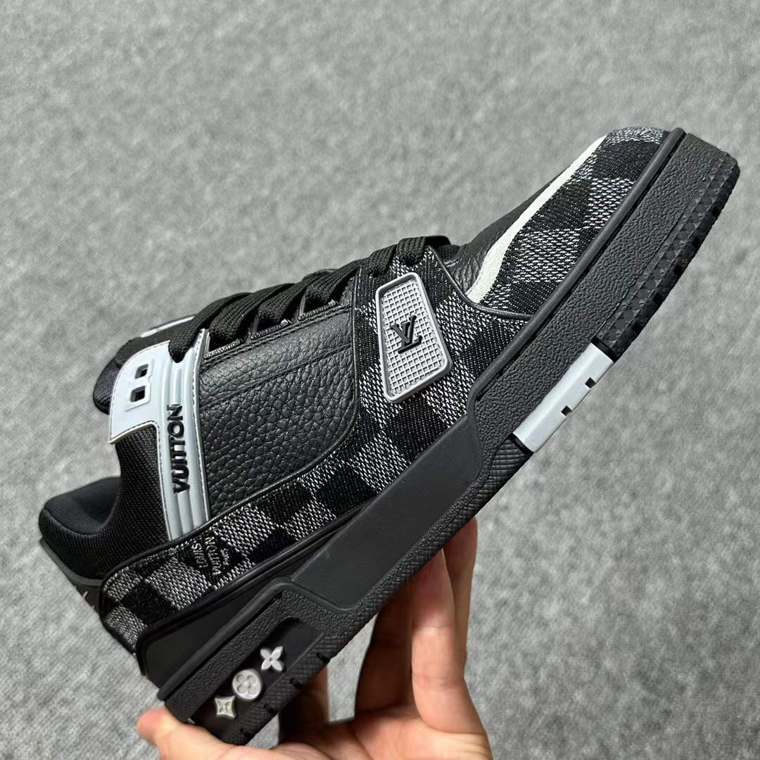 Louis Vuitton LV Trainer Black Grid