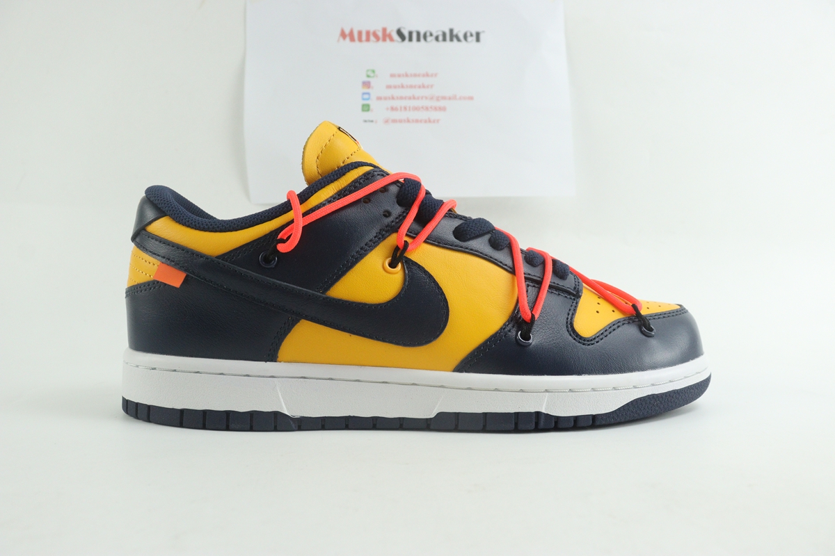 Nike Dunk Low Off-White University Gold Midnight Navy CT0856-700