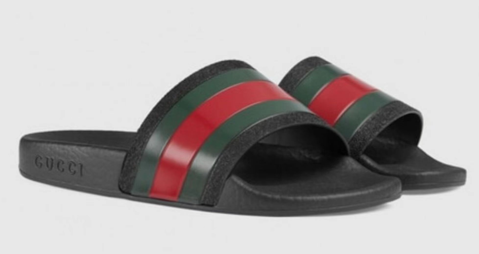 GUCCI Pursuit Web Slide Black