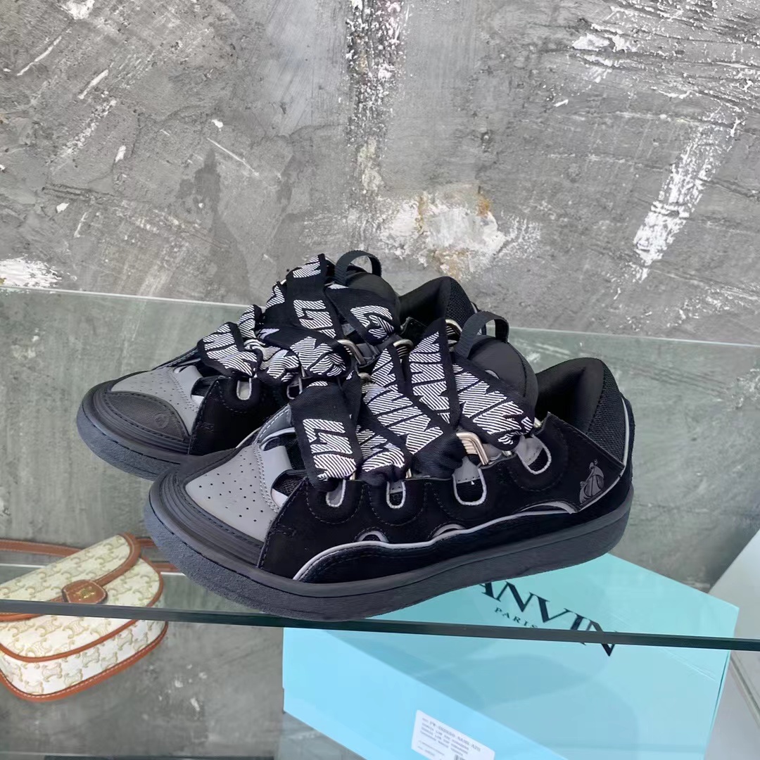 Lanvin Curb Sneaker Black Gray,Lanvin : Sneakers Online - Buy Sneakers for Men & Women, Sneakers Online - Buy Sneakers for Men & Women