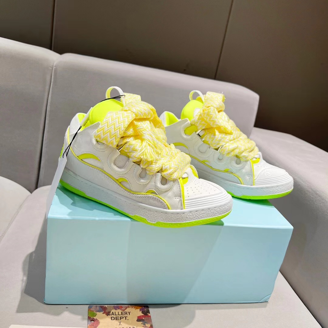 Lanvin Curb Sneaker White Green,Lanvin : Sneakers Online - Buy Sneakers for Men & Women, Sneakers Online - Buy Sneakers for Men & Women