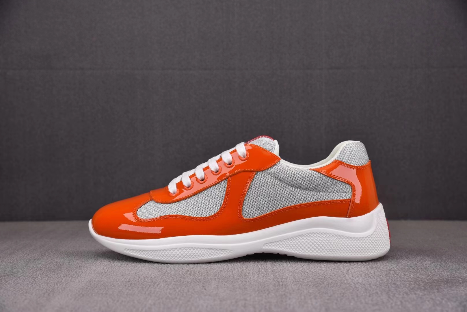 Prada America's Cup Leather sneakers Orange Gray