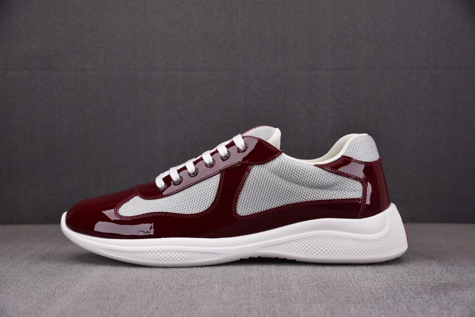 Prada America's Cup Leather sneakers Red-Gray