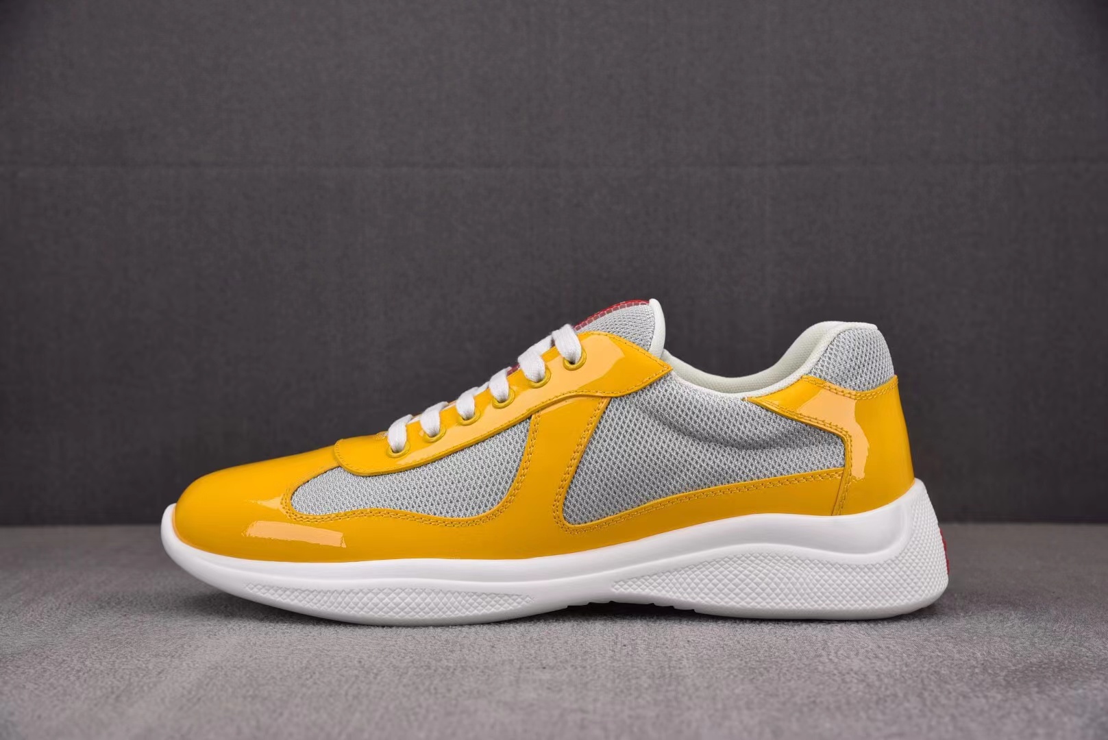 Prada America's Cup Leather sneakers Yellow Gray