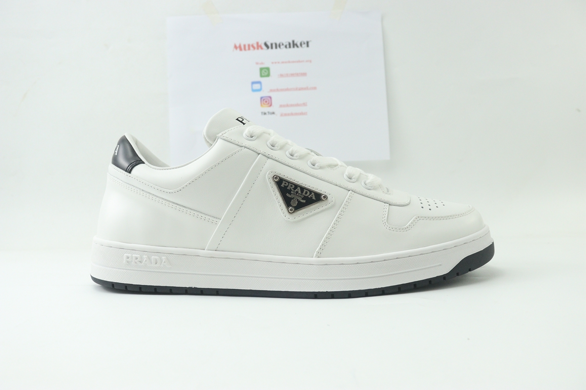 Prada Downtown leather sneakers White