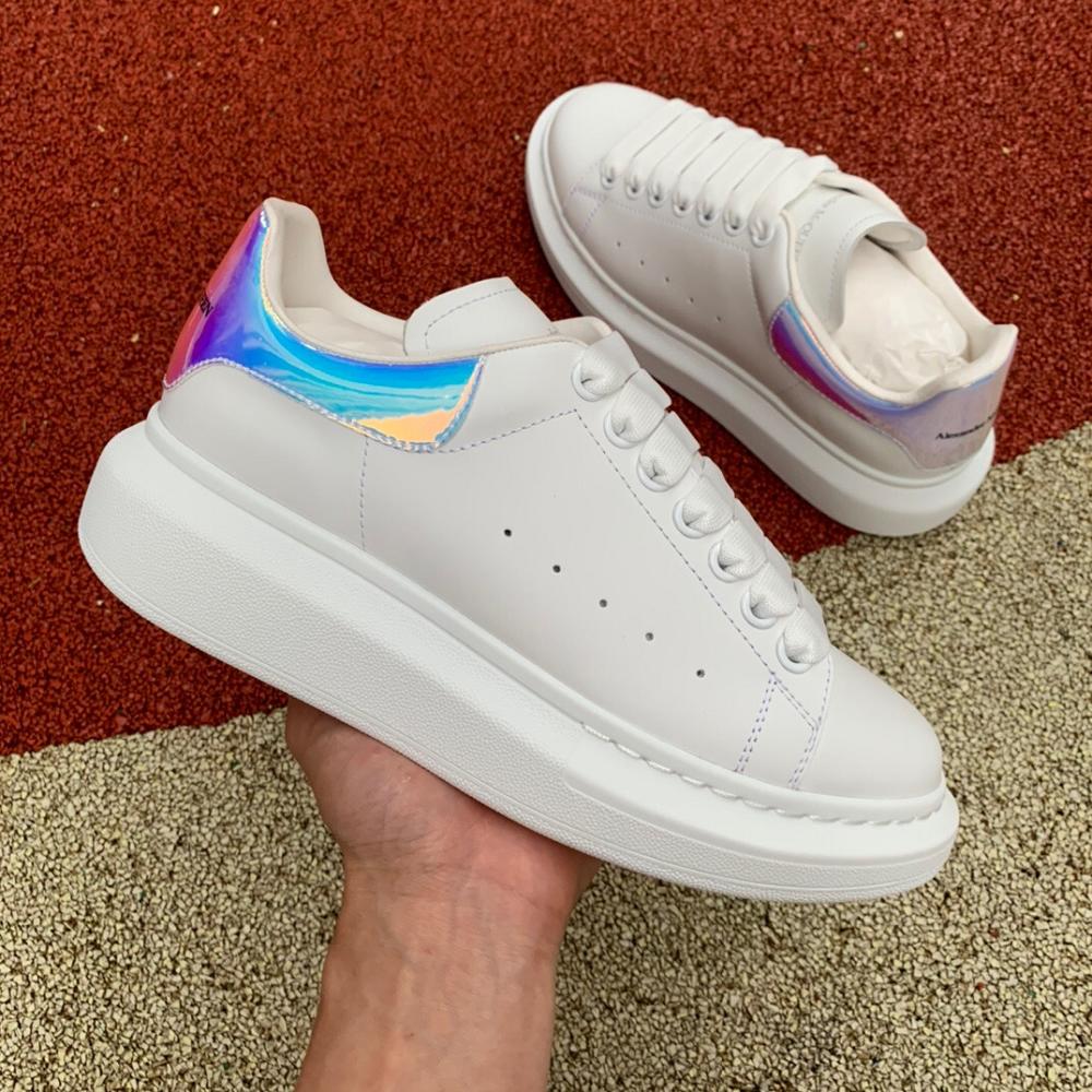 Alexander McQueen 'Iridescent-trimmed Leather',Alexander Mcqueen : Sneakers Online - Buy Sneakers for Men & Women, Sneakers Online - Buy Sneakers for Men & Women